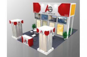 土耳其国外石材展位模型图片