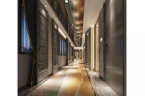 新中式酒店过道3D模型图片