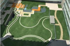 小区花园广场效果图模型