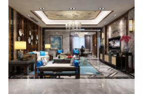 新中式客餐厅3D模型图片