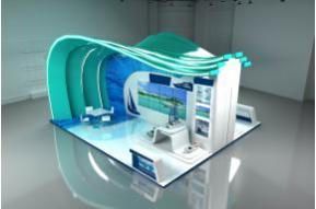 骄阳游艇展台设计模型图片