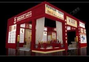 益阳茶厂展台模型图片