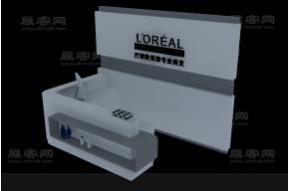 接待台3D模型图片