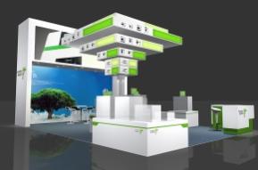 屹尧科技展台模型图片