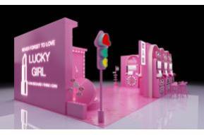 网红美陈展台模型