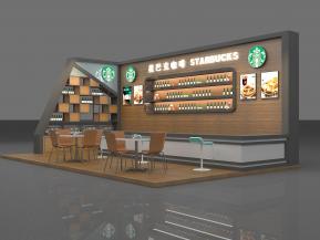 星巴克咖啡展台模型