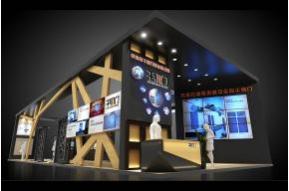 千钢门展位设计模型图片