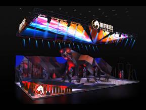 猎豹科技LIEBAO黑色切面科技展览展示展台模型