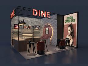 DINE工业风展台美博会设计