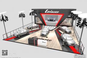 劳伦士成都车展台模型图片